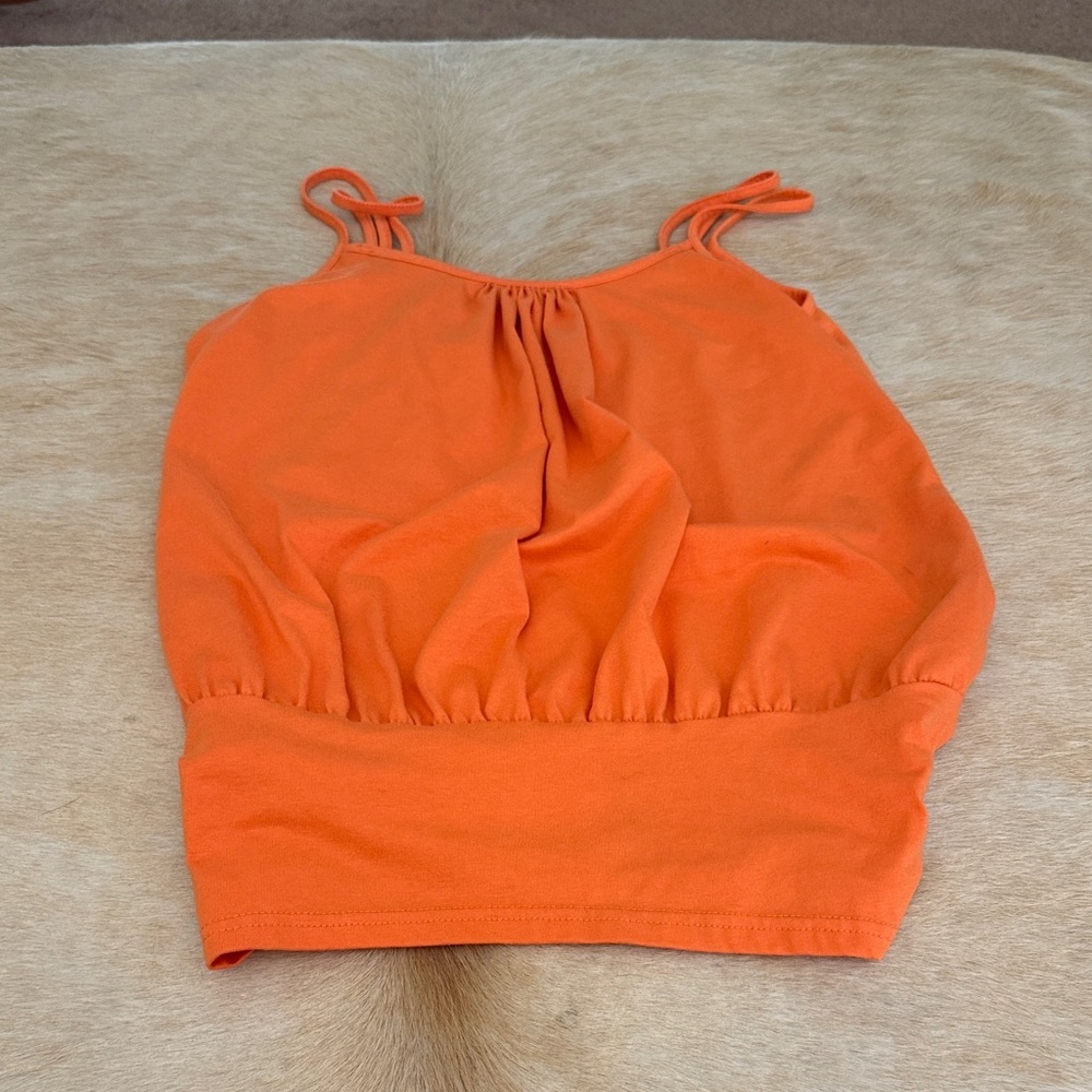 SHEIN Vibrant Orange Tank Top